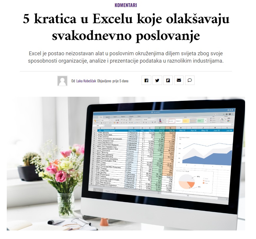 5 kratica u Excelu Luka Kobeščak